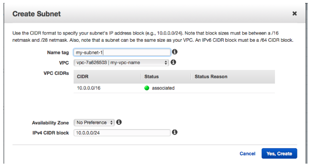 Create SubNet