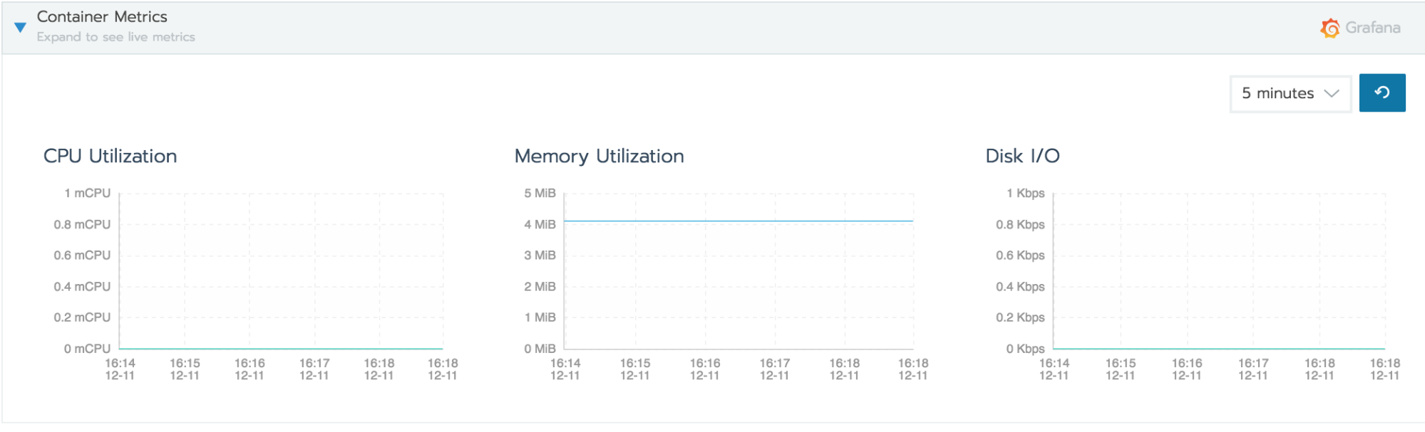 Zoomed-in Container Metrics