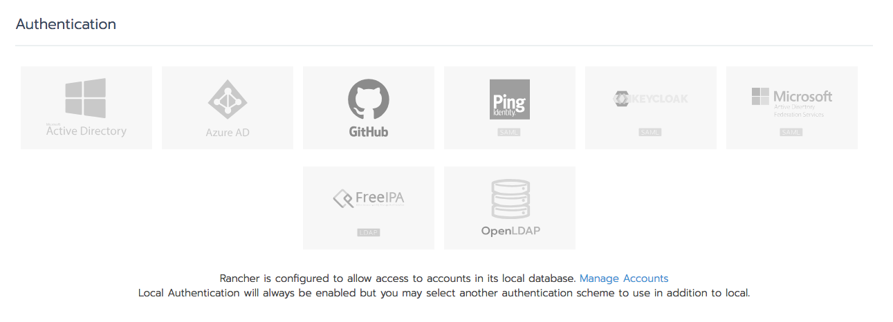 Rancher Authentication Backends