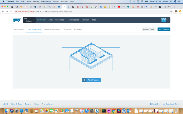 Rancher's load balancing tab