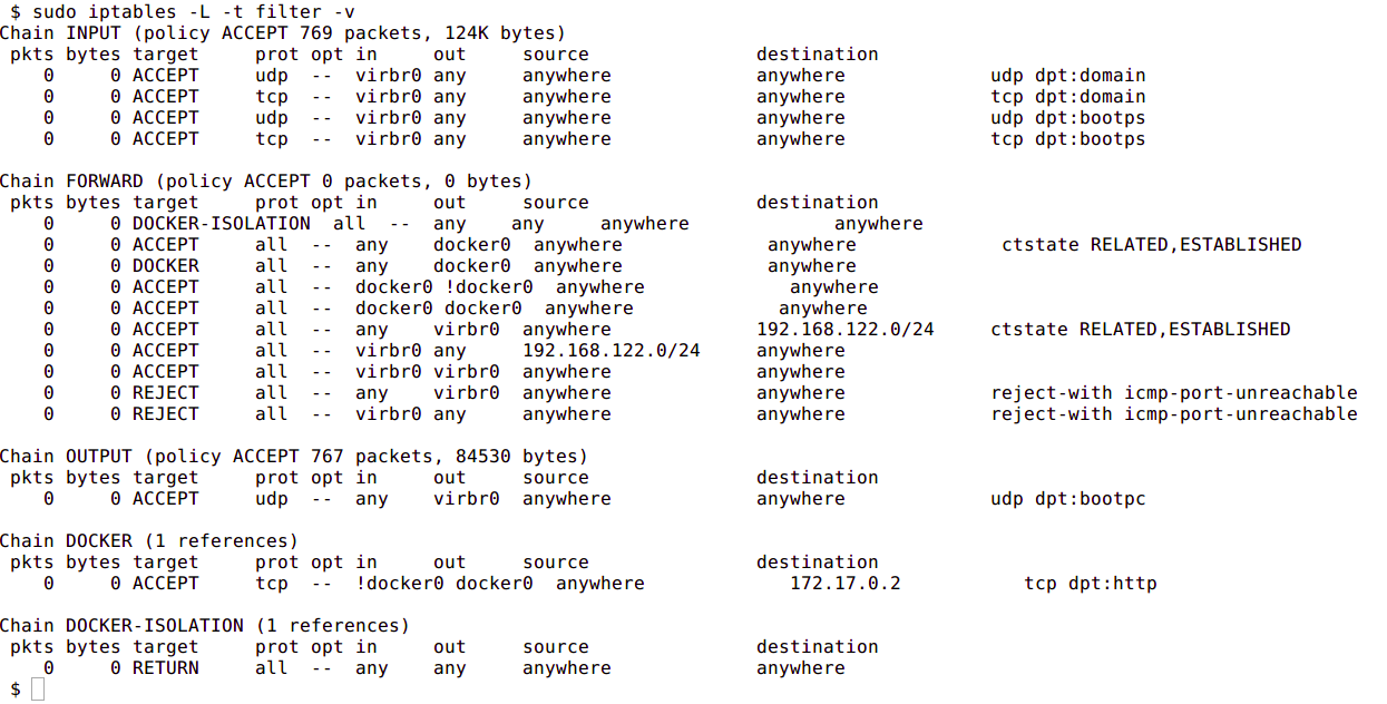 iptables filter rules